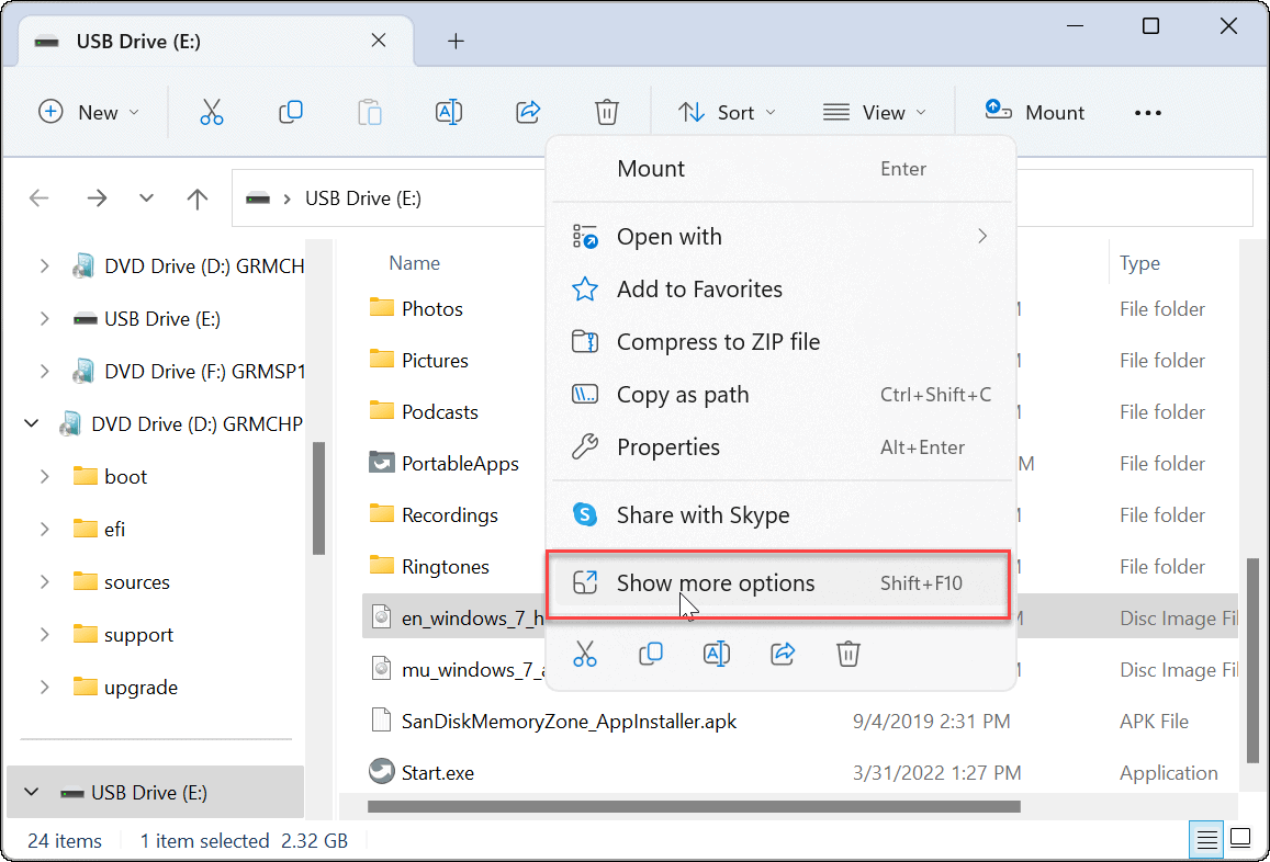 如何在 Windows 11 上挂载 ISO 映像