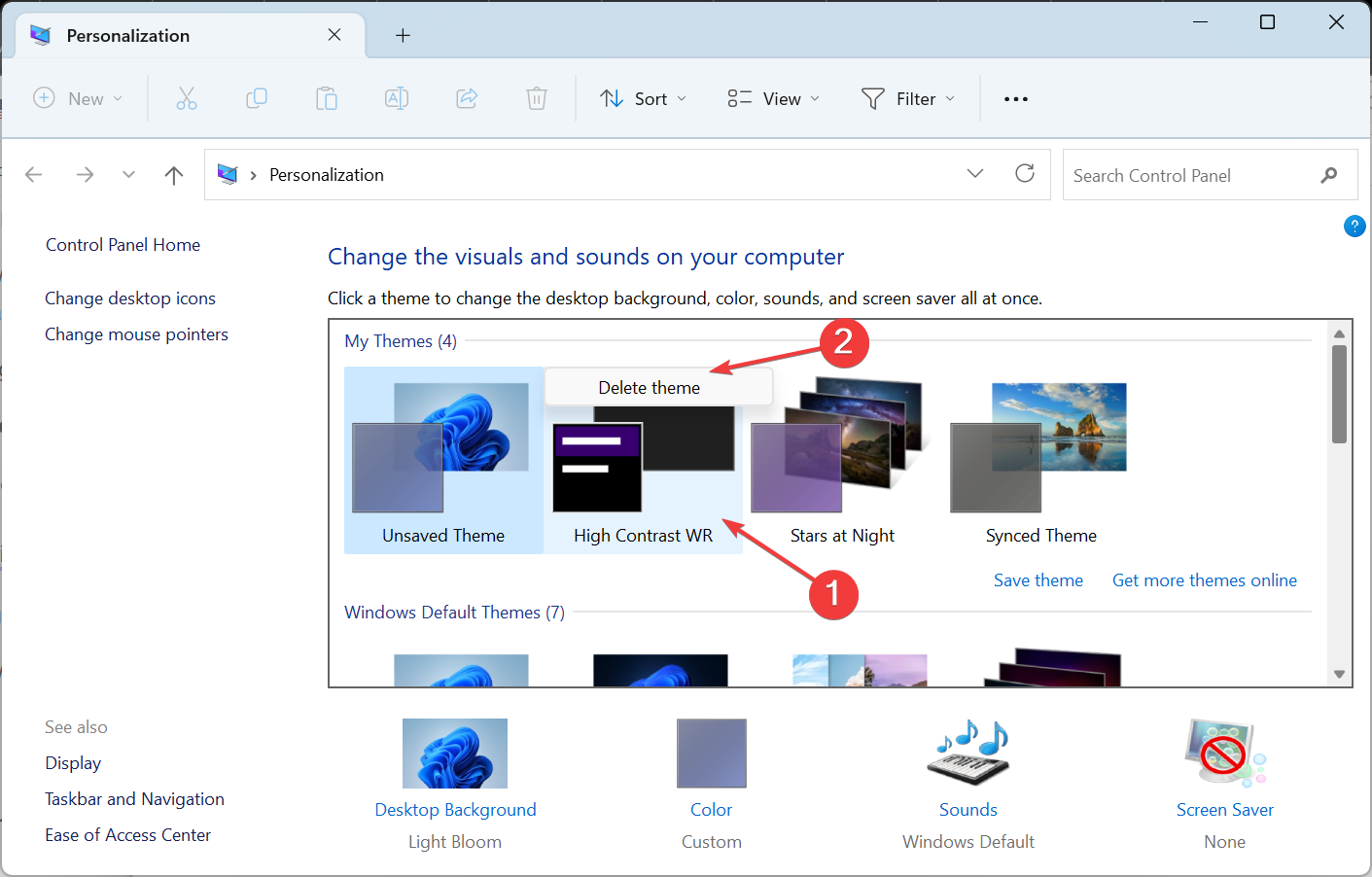 如何在 Windows 11 中取消应用主题(更改或删除)