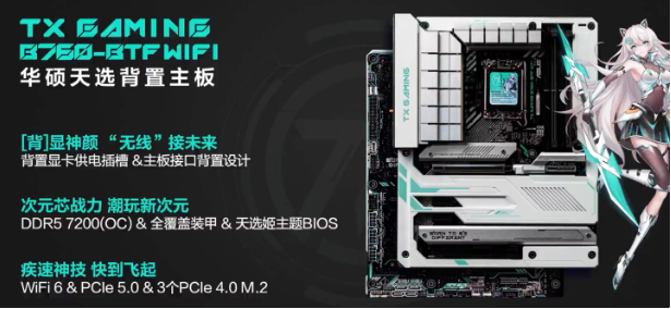 华硕Z790接口背置主板亮相：显卡供电插槽成焦点！