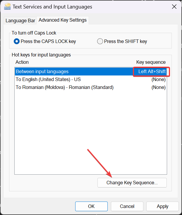 修复: Alt + Shift 不会更改 Windows 11 上的语言