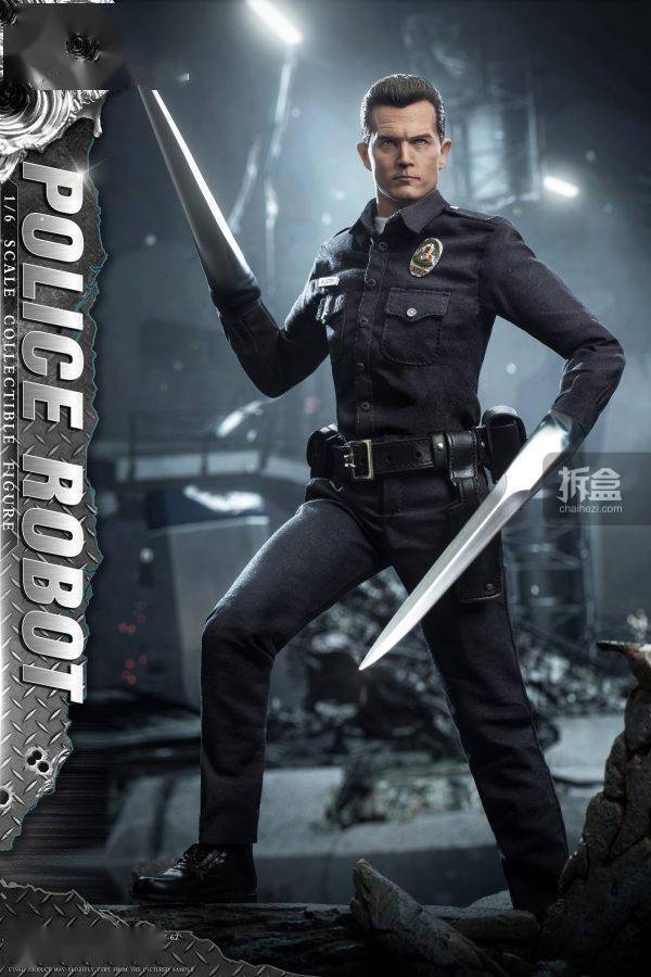 PRESENT TOYS 液态机器人 警察终结者T1000罗伯特 1/6可动人偶