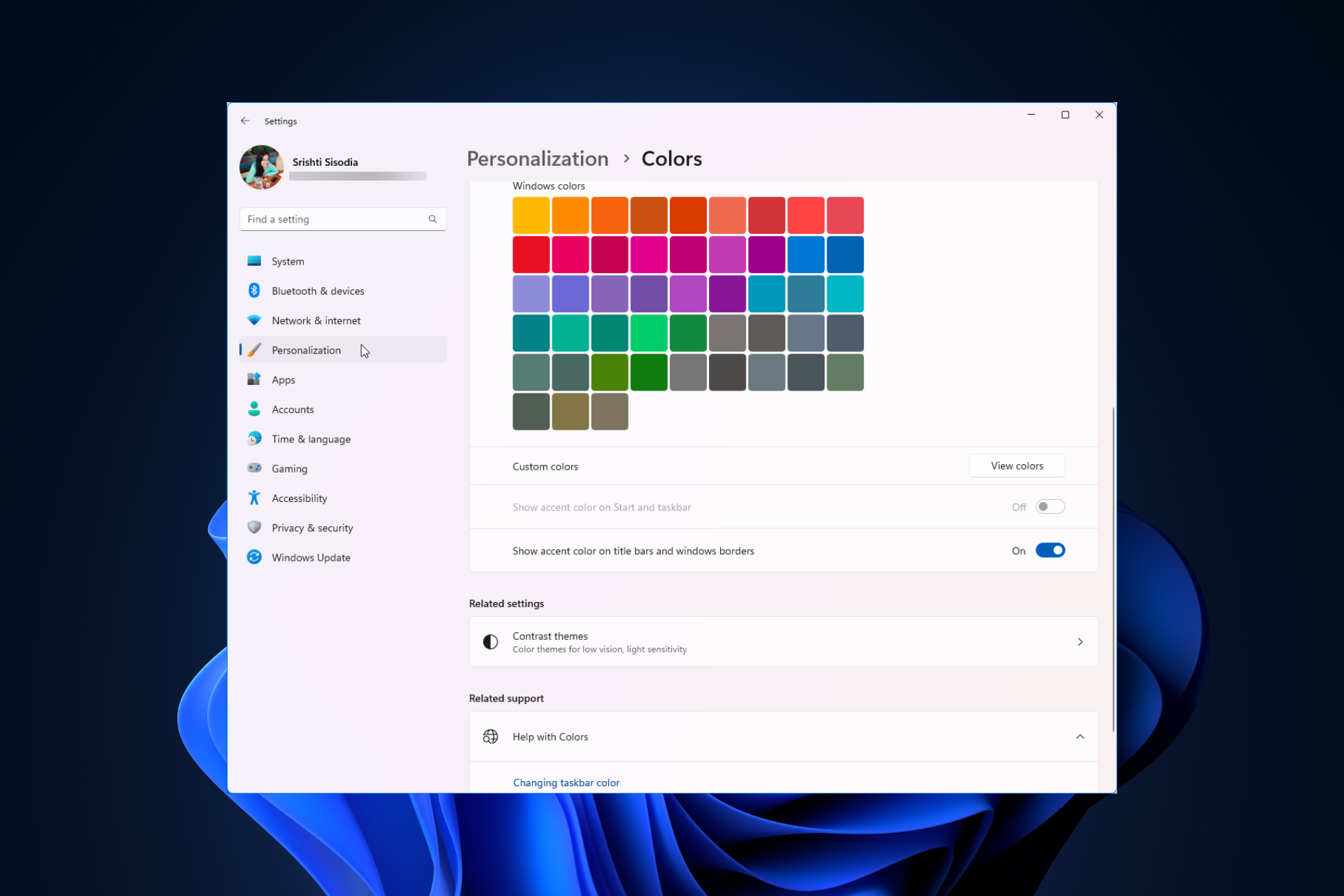 Windows 11 上调整窗口边框设置的方法:更改颜色和大小