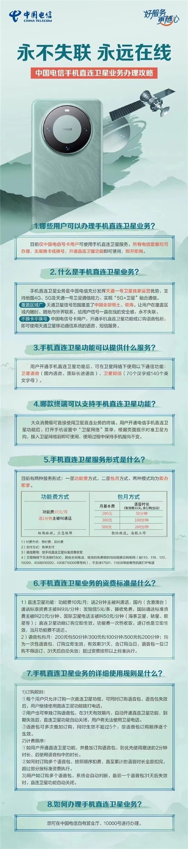 华为Mate 60 Pro免费福利:体验手机直连卫星通话
