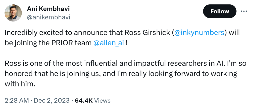 R-CNN作者Ross Girshick离职，何恺明、谢赛宁回归学界，Meta CV走出了多少大神