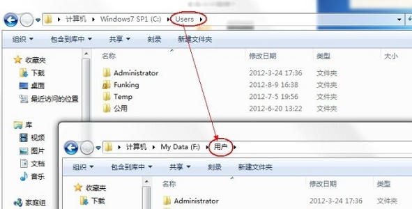 如何更改Win7用户文件夹