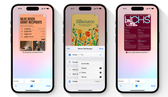 iOS17Safari浏览器改进汇总:区分不同场景、无痕浏览更安全