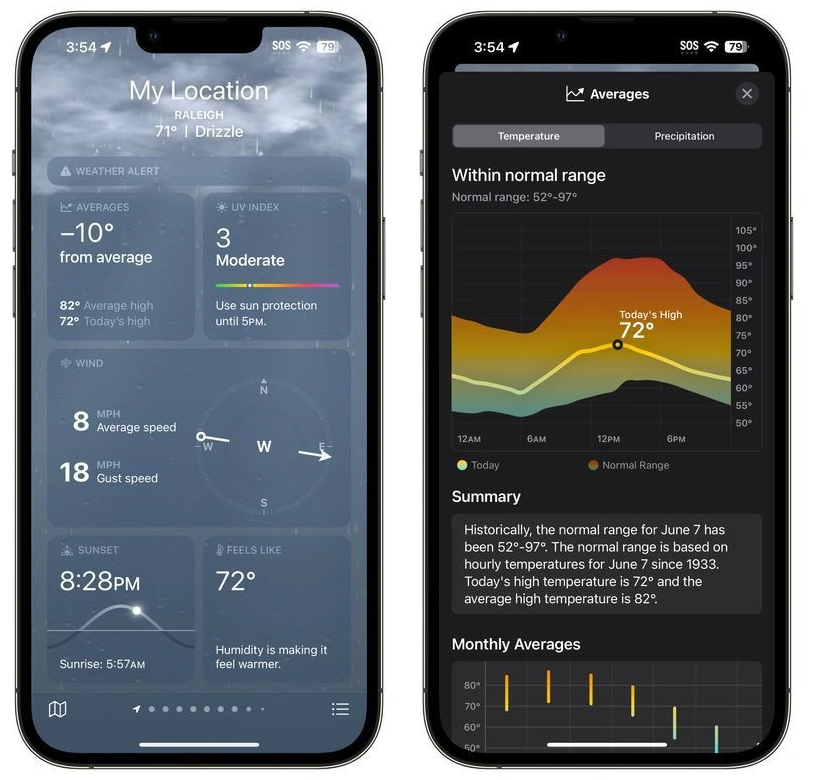 苹果 iOS 17 天气应用都有哪些改进?