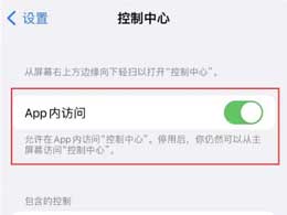 如何解决苹果iPhone手机应用内无法使用控制中心的问题？