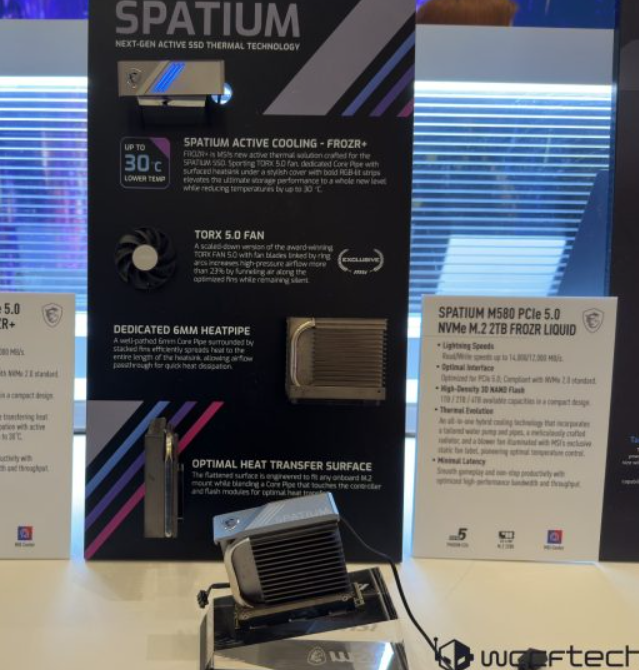 微星推出全球首款水冷散热 PCIe 5.0 SSD,以及 IP68 防水硬盘盒