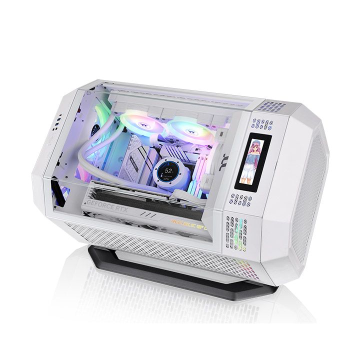 曜越推出透视 The Tower 300 小型机箱:可直立可横躺,预装双 140mm PWM 风扇