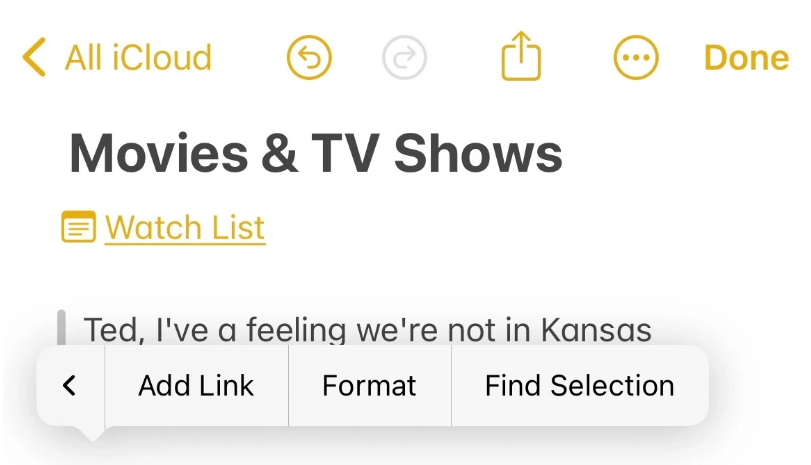如何在iOS 17 备忘录应用中嵌入笔记链接?