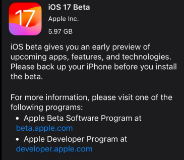 iOS 17/iPadOS 17首个公测版发布,如何升级到iOS17公测版?