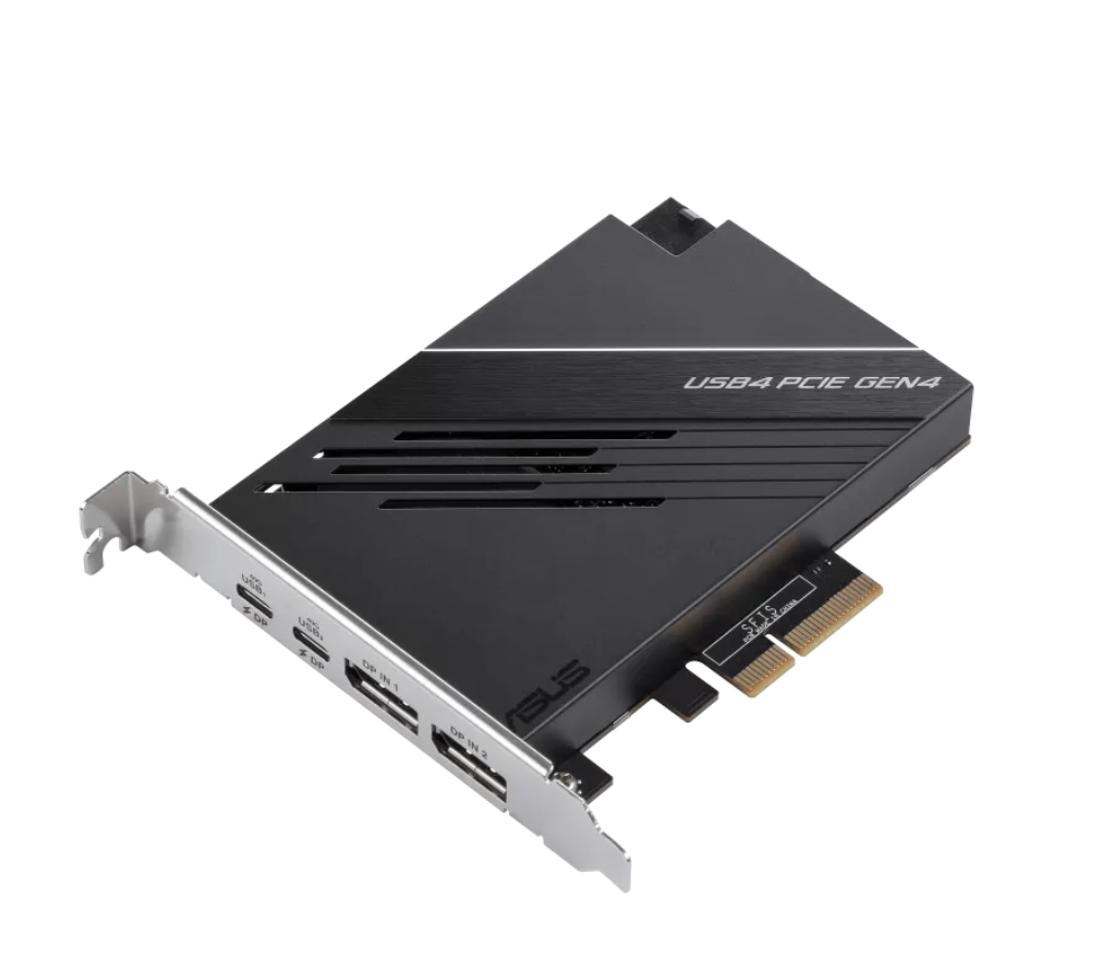 华硕推出 PCIe USB 4 扩展卡:40 Gbps 双向带宽、2C + 2 DP 接口设计