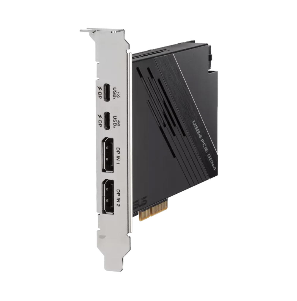 华硕推出 PCIe USB 4 扩展卡:40 Gbps 双向带宽、2C + 2 DP 接口设计