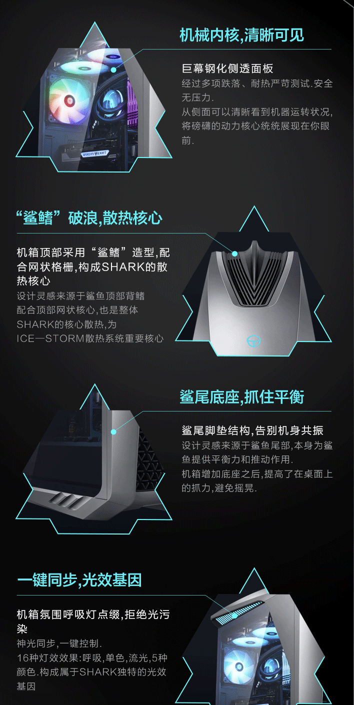 雷神黑武士 Shark 台式电脑配置上新：i7-14700K + RTX4090D + 64G RAM，27999 元