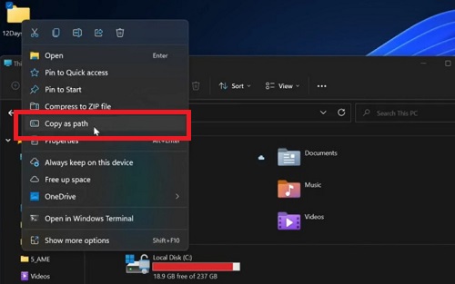 Win11资源管理器增强了文件和文件夹路径的复制功能，更加方便快捷