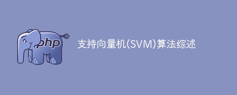 综述支持向量机(SVM)算法的相关内容