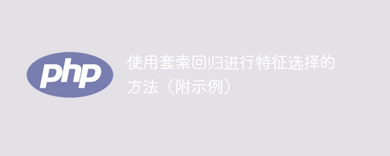 使用套索回归进行特征选择的方法(附示例)