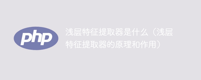 浅层特征提取器是什么(浅层特征提取器的原理和作用)