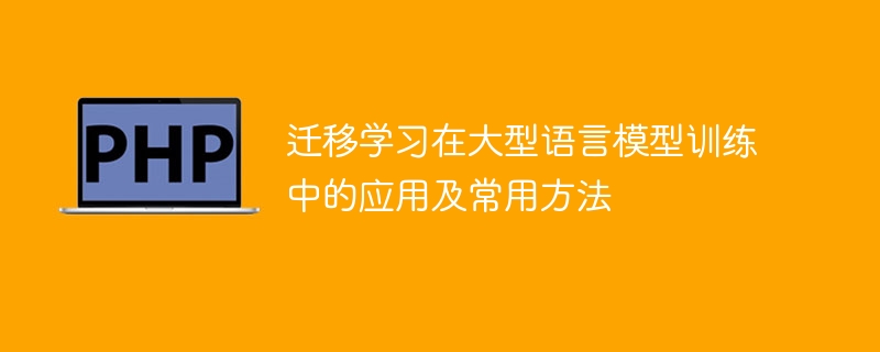 迁移学习在大型语言模型训练中的应用及常用方法