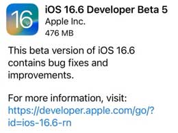16.6 Beta 5的iOS / iPadOS有哪些更新？