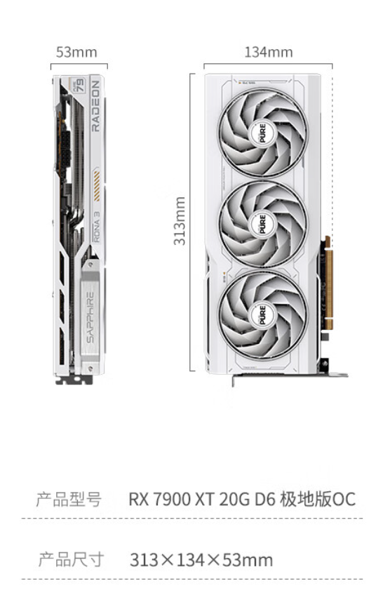5899 元,蓝宝石 RX 7900 XT 20G 极地版 OC 显卡发布