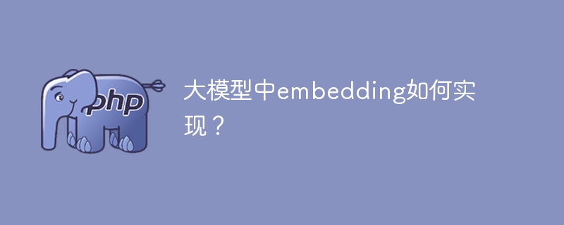 大模型中embedding如何实现？