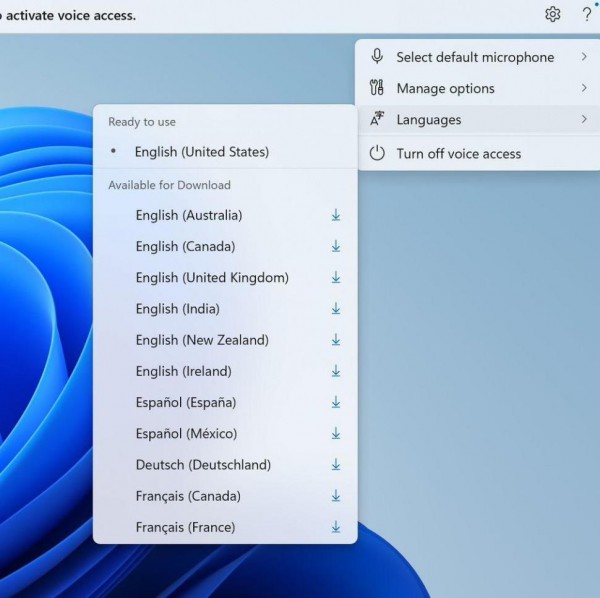 2024开年首更：Win11 Dev 23612 预览版增加了Voice Access 扩展语言详情