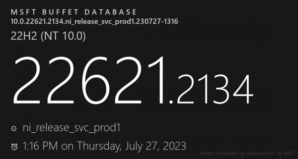 Windows11推出8月累积更新KB5029263,版本将升级至22621.2134!详情