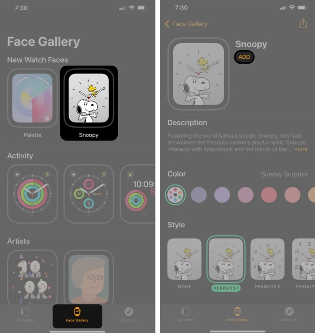 在Apple Watch上如何安装和定制史努比表盘