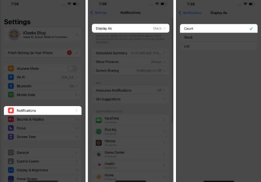 如何在最新版iOS的iPhone锁屏上显示通知数量