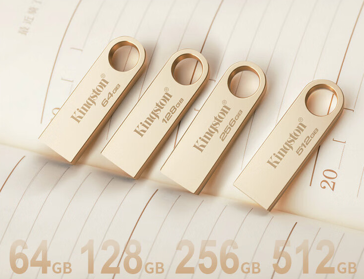 金士顿 U 盘新品 DTSE9G3 闪存盘发布:金色金属外壳,54.9 元起