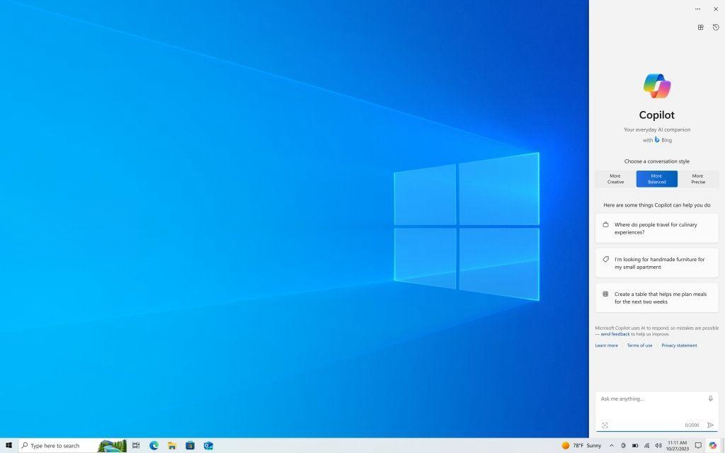 微软Windows 10预览版22H2 Build 19045.3757 (KB5032278)正式发布，新增Copilot助手