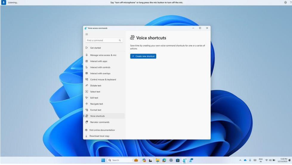 2024开年首更:Win11 Dev 23612 预览版增加了Voice Access 扩展语言