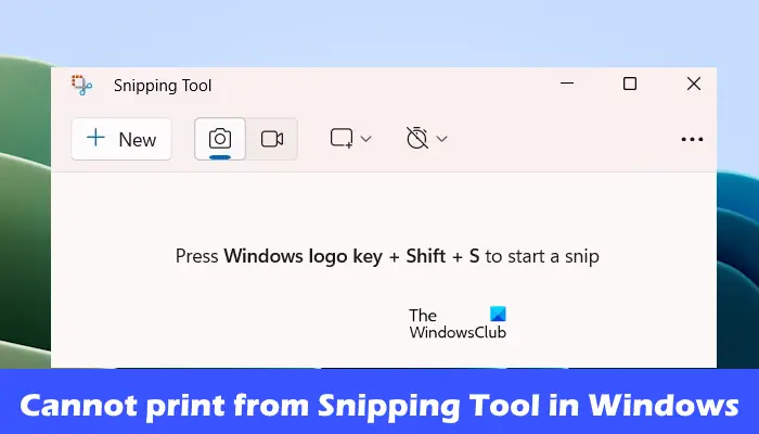 在Windows 11/10系统中无法使用截图工具进行打印
