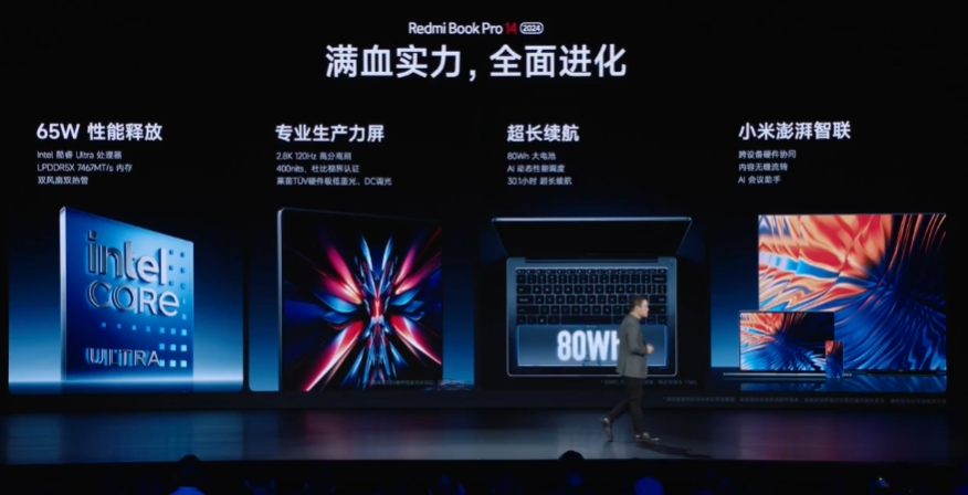 4999 元起,小米 Redmi Book Pro 14/16 2024 笔记本发布:Ultra 5/7 处理器,接入澎湃智联