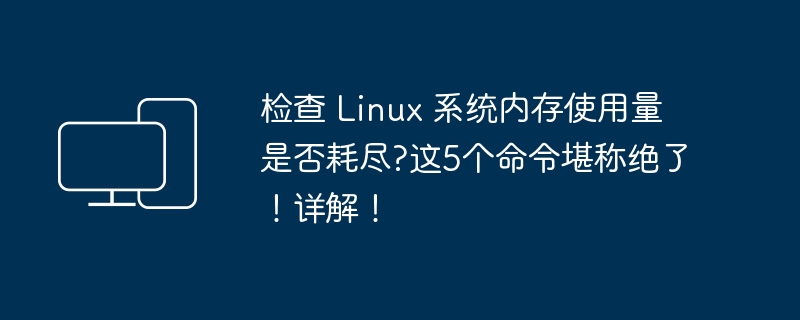 检查 Linux 系统内存使用量是否耗尽?这5个命令堪称绝了!详解!