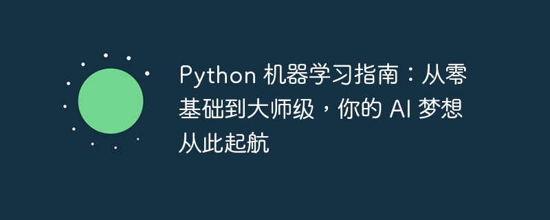 Python 机器学习指南:从零基础到大师级,你的 AI 梦想从此起航