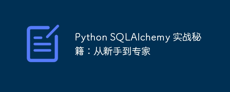 Python SQLAlchemy 实战秘籍:从新手到专家