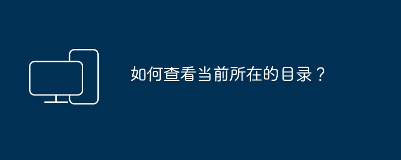 如何查看当前所在的目录?