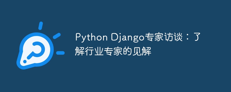 Python Django专家访谈:了解行业专家的见解