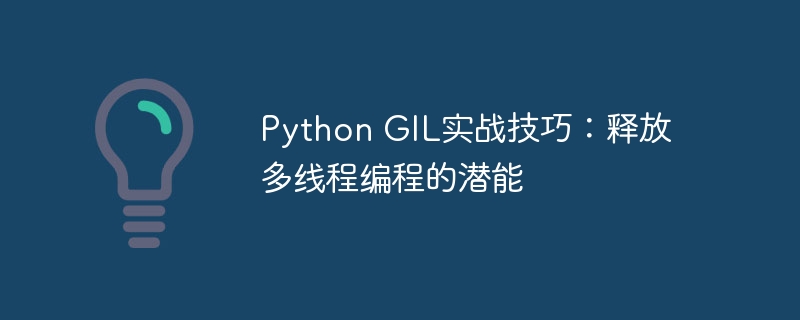 Python GIL实战技巧:释放多线程编程的潜能