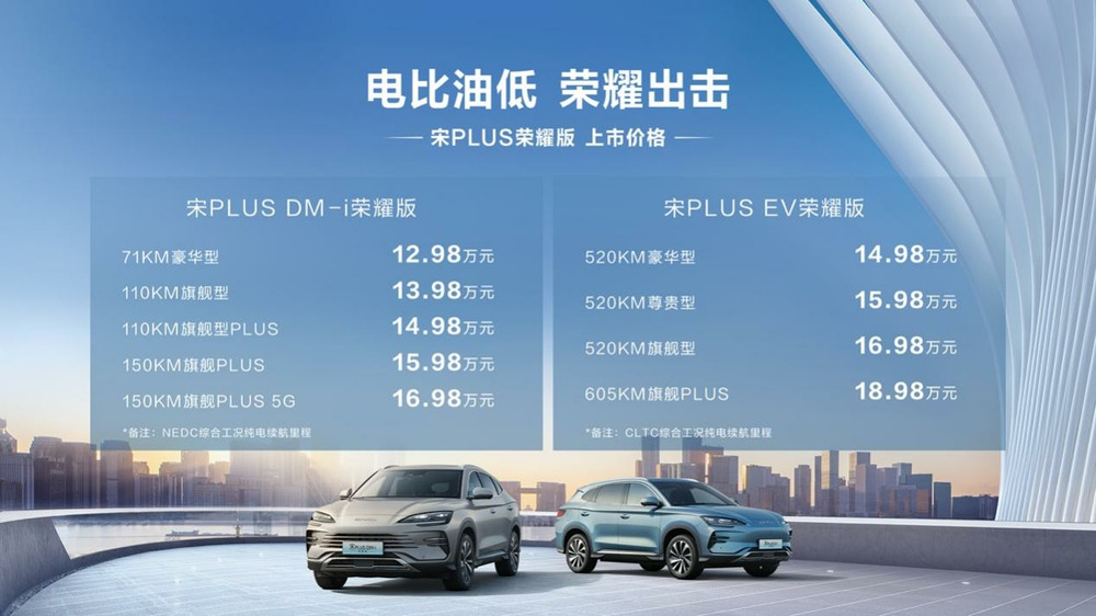 电能替代石油 海洋特色车型登场 比亚迪宋PLUS 荣耀版、海豹DM-i荣耀版全新发布