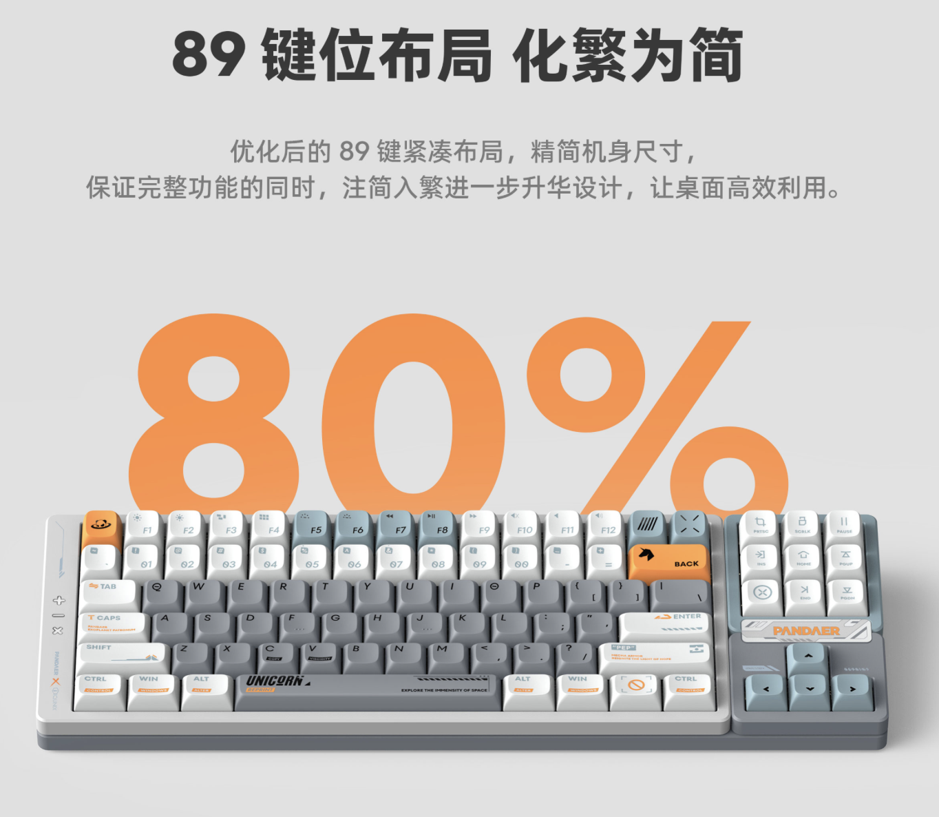 魅族推出 PANDAER x IQUNIX MOD 三模机械键盘:“白金独角兽”复刻涂装 / 键帽,2799 元