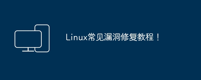 修复常见Linux系统漏洞的指南