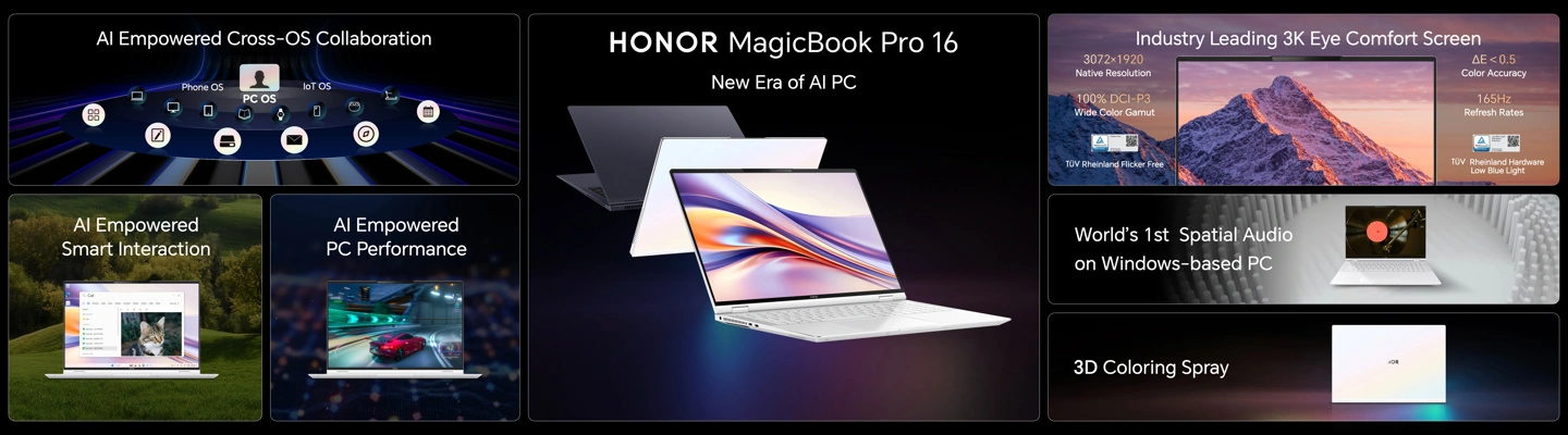 荣耀 MagicBook Pro 16 笔记本搭载 YOYO 助理，支持全局收藏、多端智慧互联等