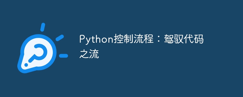 Python控制流程:驾驭代码之流