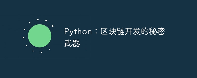 Python:区块链开发的秘密武器