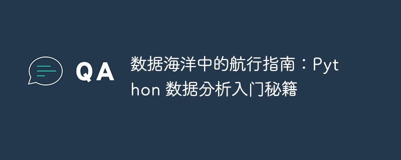 数据海洋中的航行指南:Python 数据分析入门秘籍