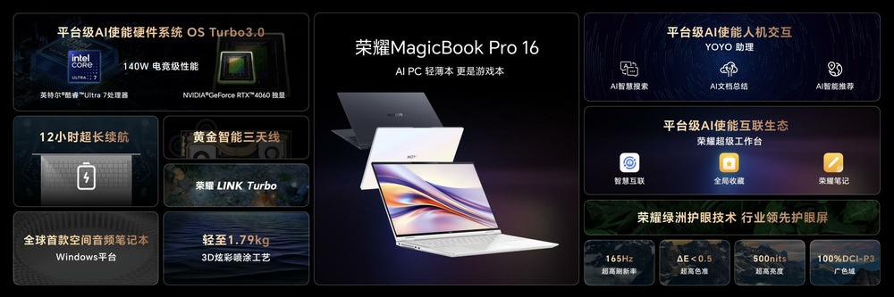 荣耀MagicBook Pro 16发布，首销尊享价5999元起